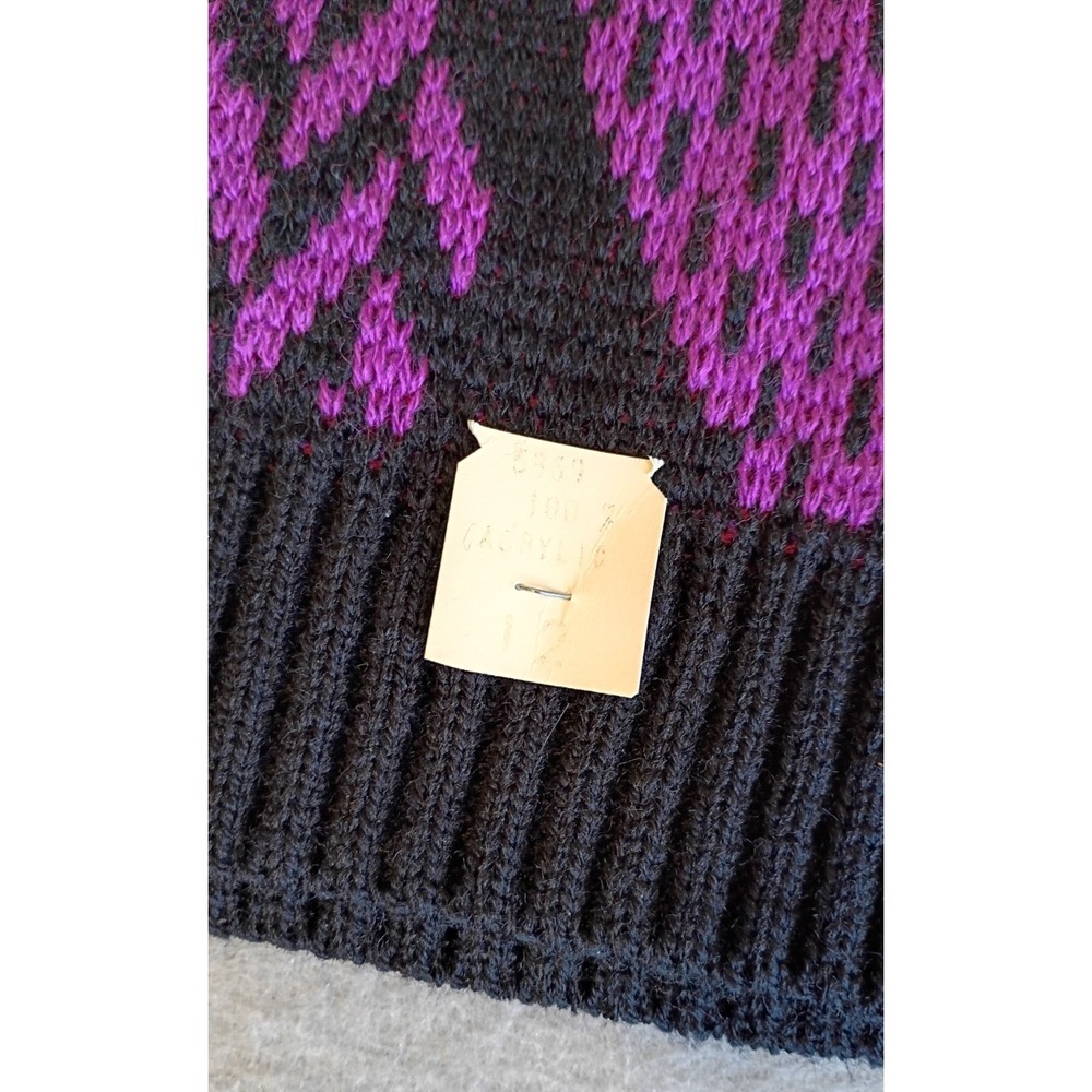 Vtg Womens Havenshire Patterned Acrylic Knit Sweater Made In USA Size 12? 90s - Picture 4 of 10